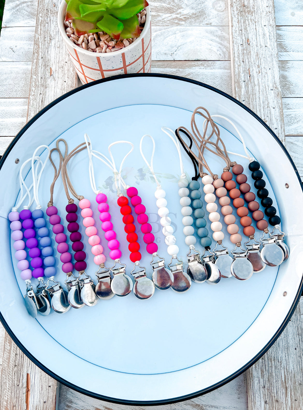 SOLID Pacifier Clips Collection - * NO CODES / POINTS