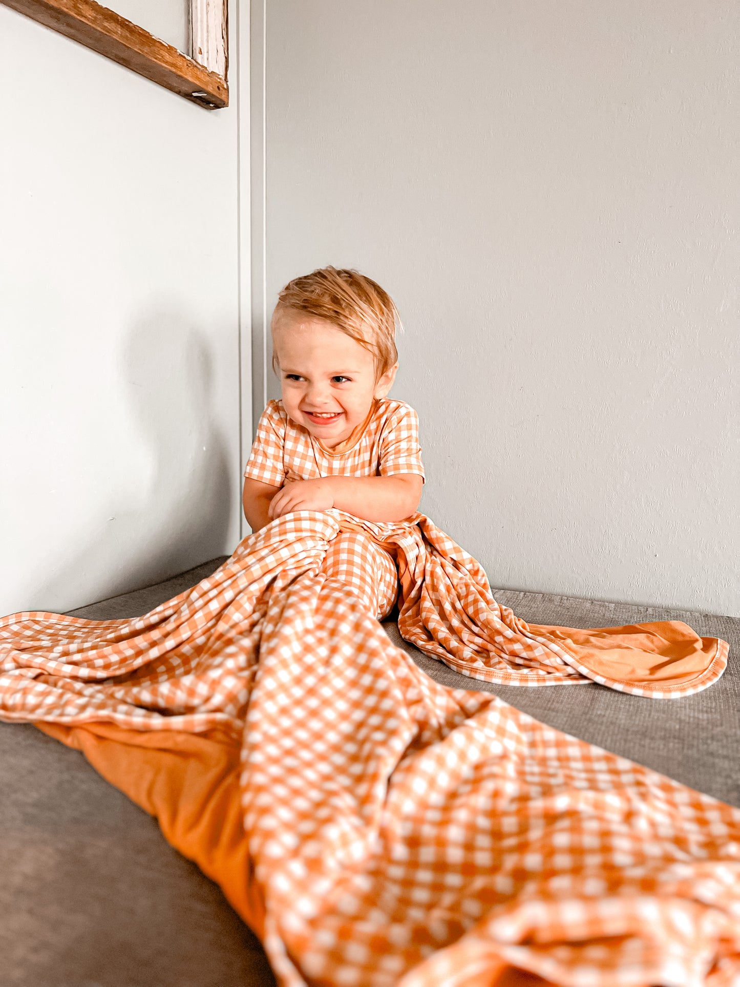 Apricot Double Layered Bamboo Blanket