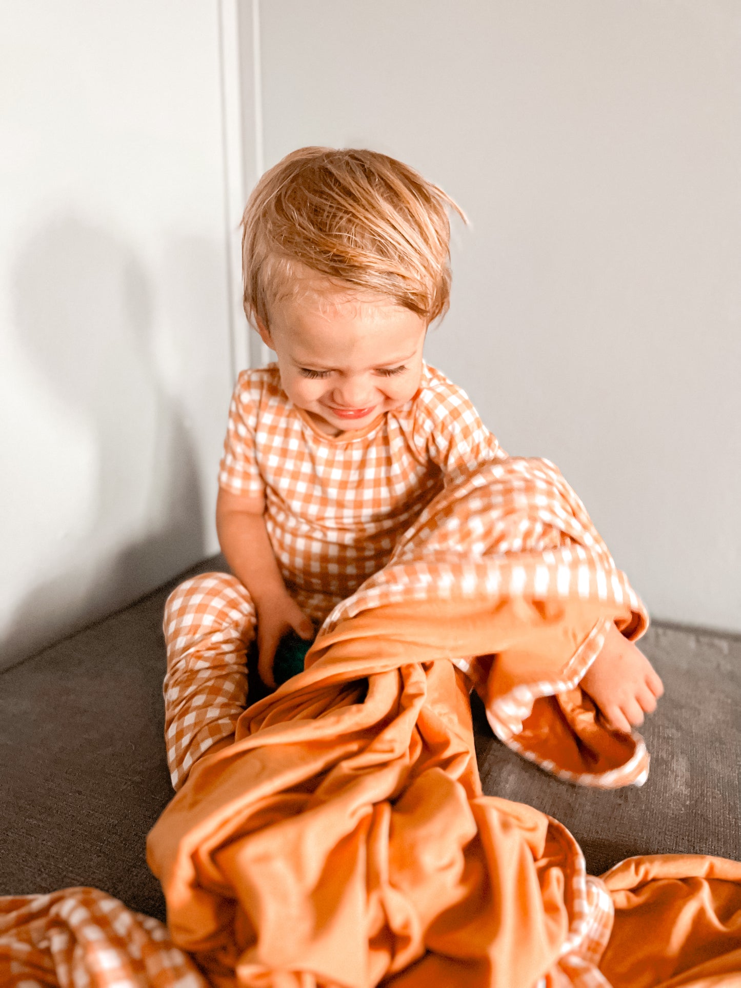 Apricot Double Layered Bamboo Blanket