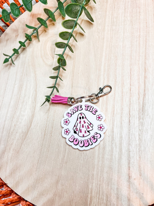 Save the Boobies Keychain