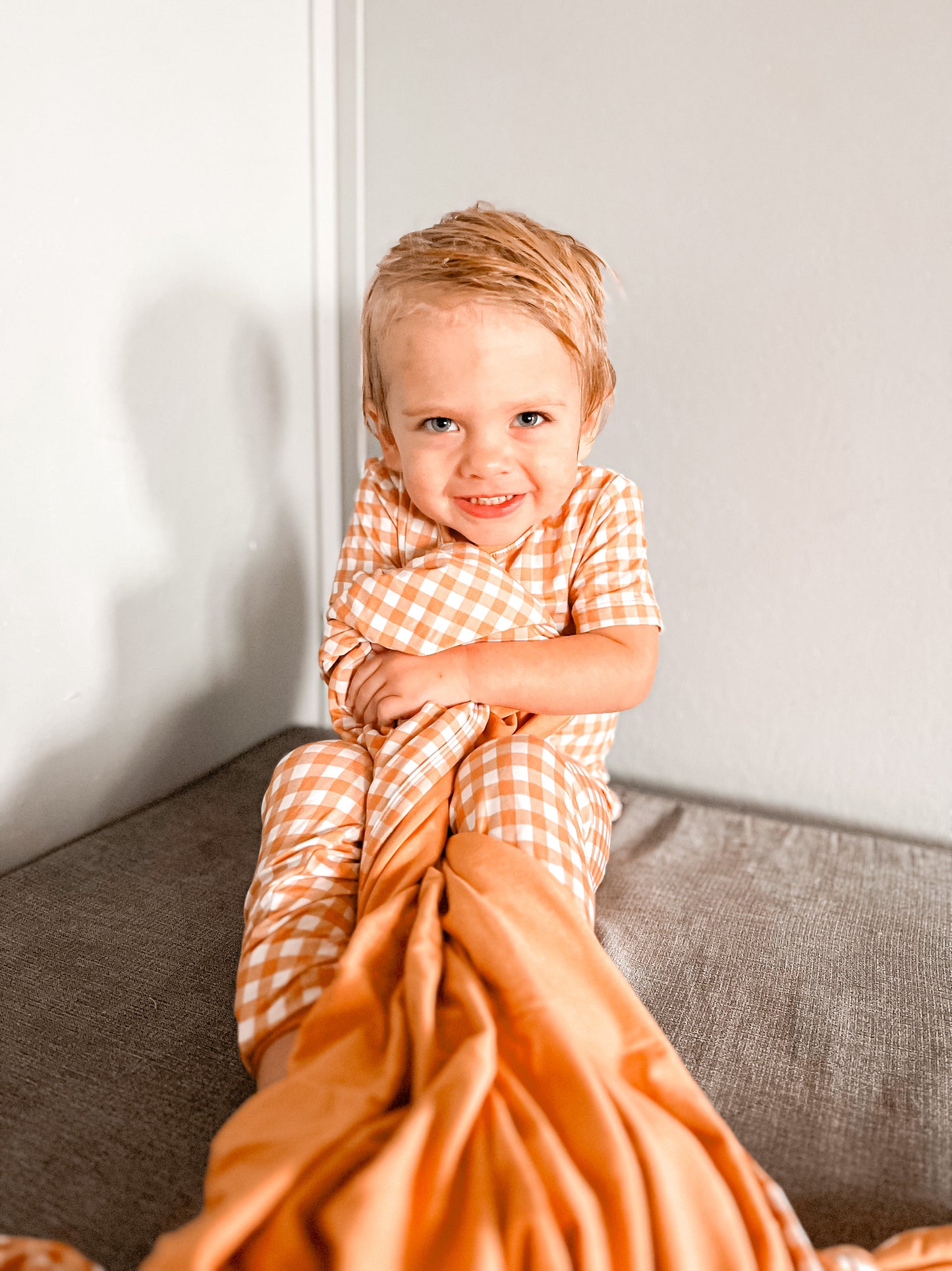 Apricot Double Layered Bamboo Blanket