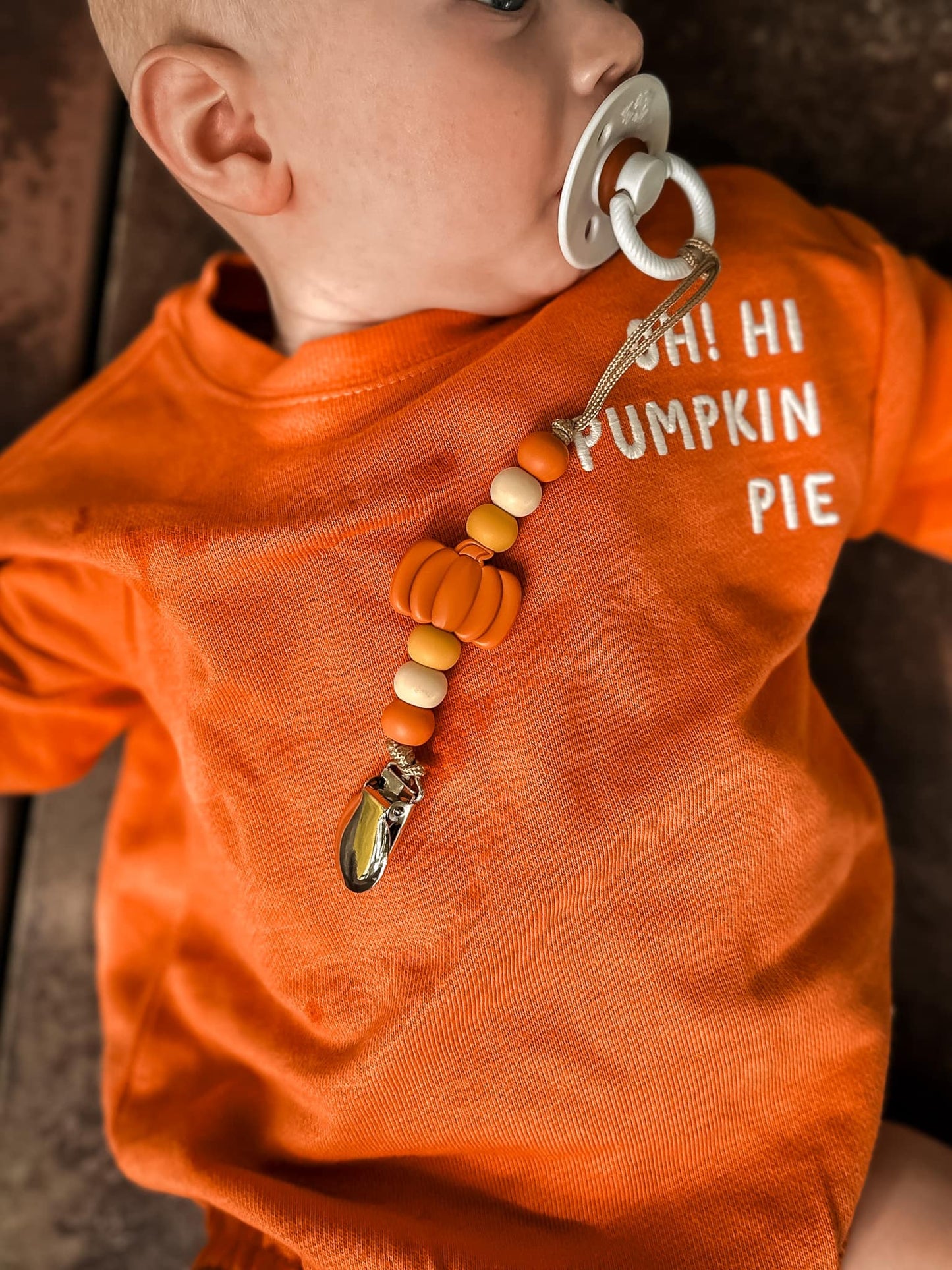 Pumpkin Spice Pacifier Clip