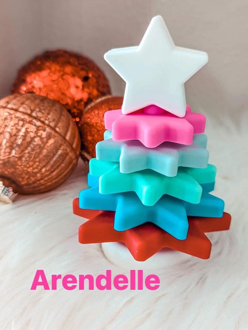 Christmas Tree Stacking Toy Pink