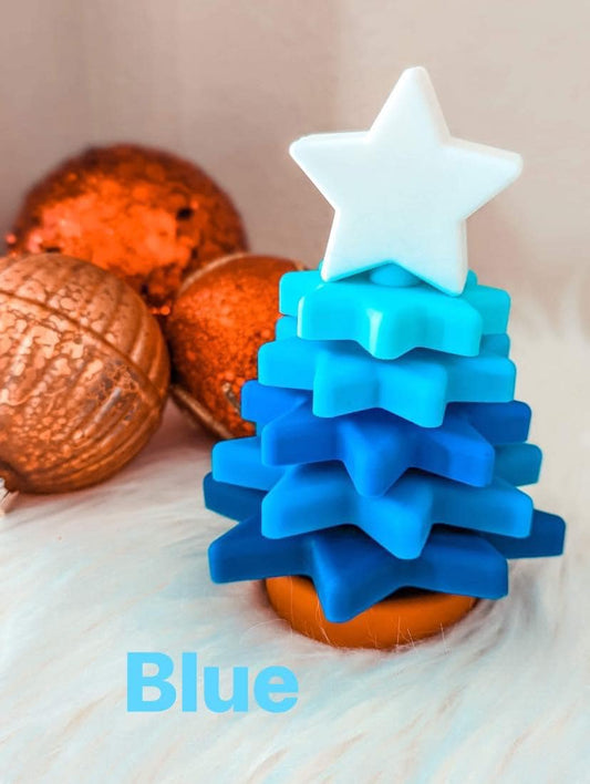 Christmas Tree Stacking Toy Blue