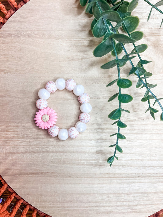 Flower + Bunny Teething Ring