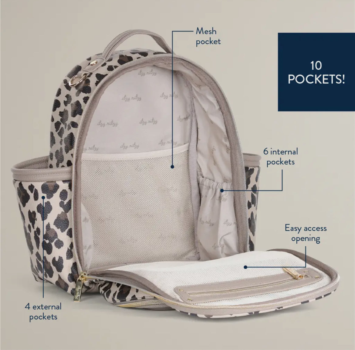 Leopard Itzy Mini Plus™ Backpack
Diaper Bag