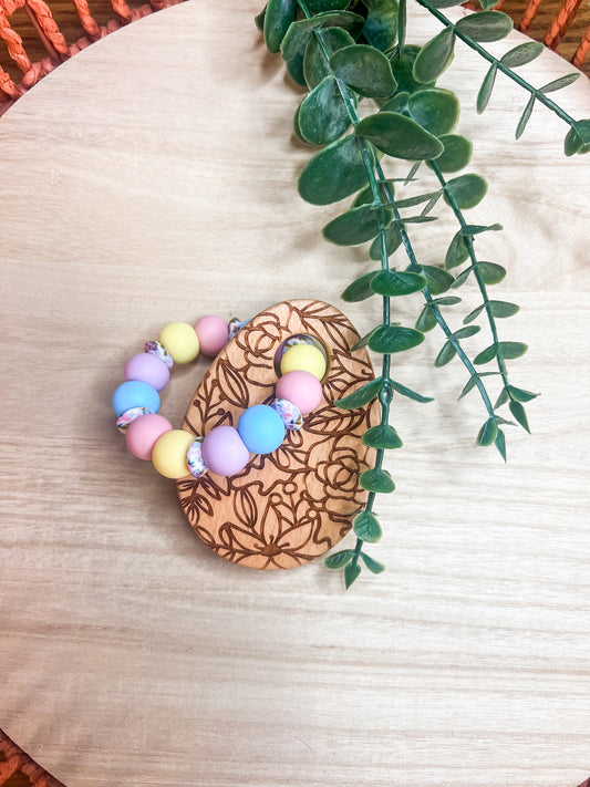 Engraved Floral Egg + added ring