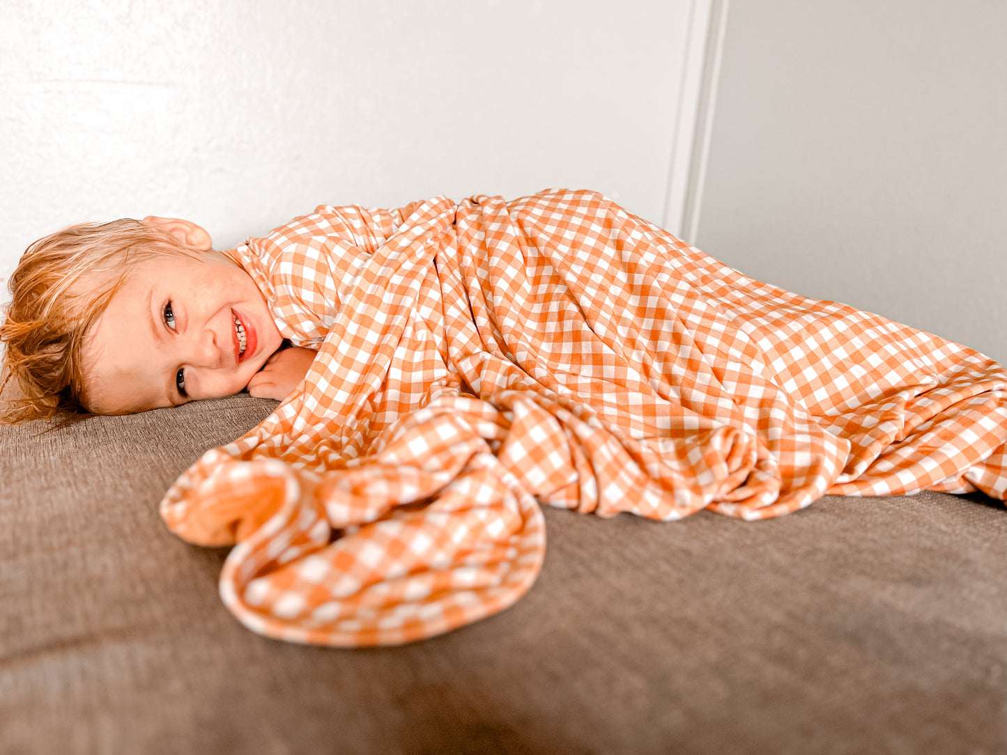 Apricot Double Layered Bamboo Blanket