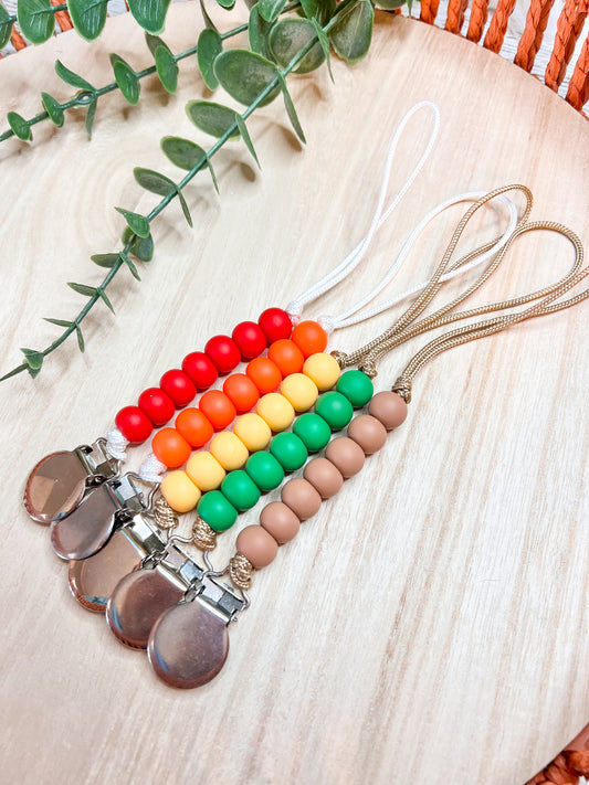 Fall Solid Pacifier Clips