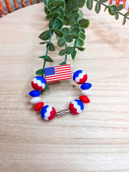 USA Flag Cup Charm
