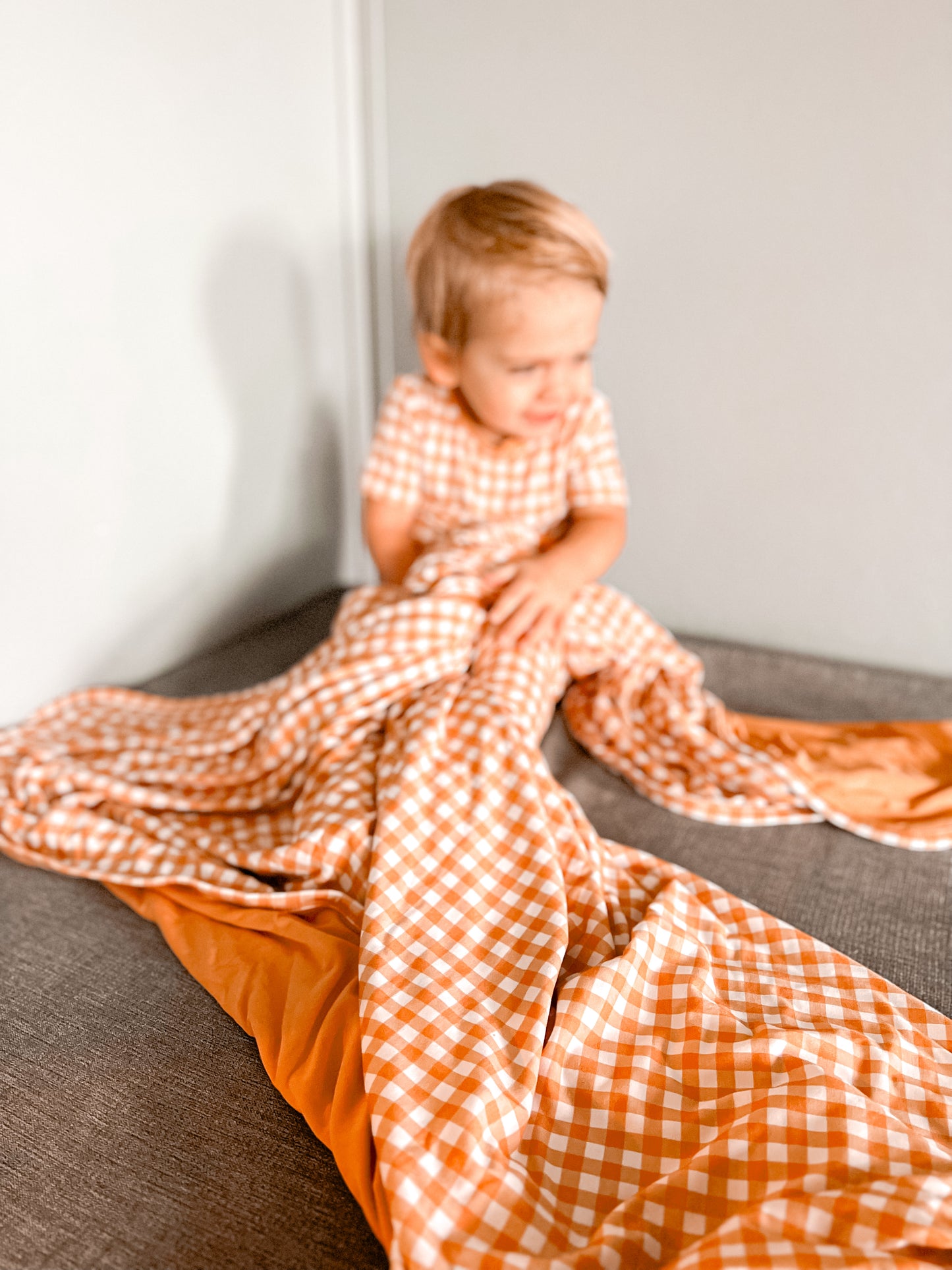 Apricot Double Layered Bamboo Blanket