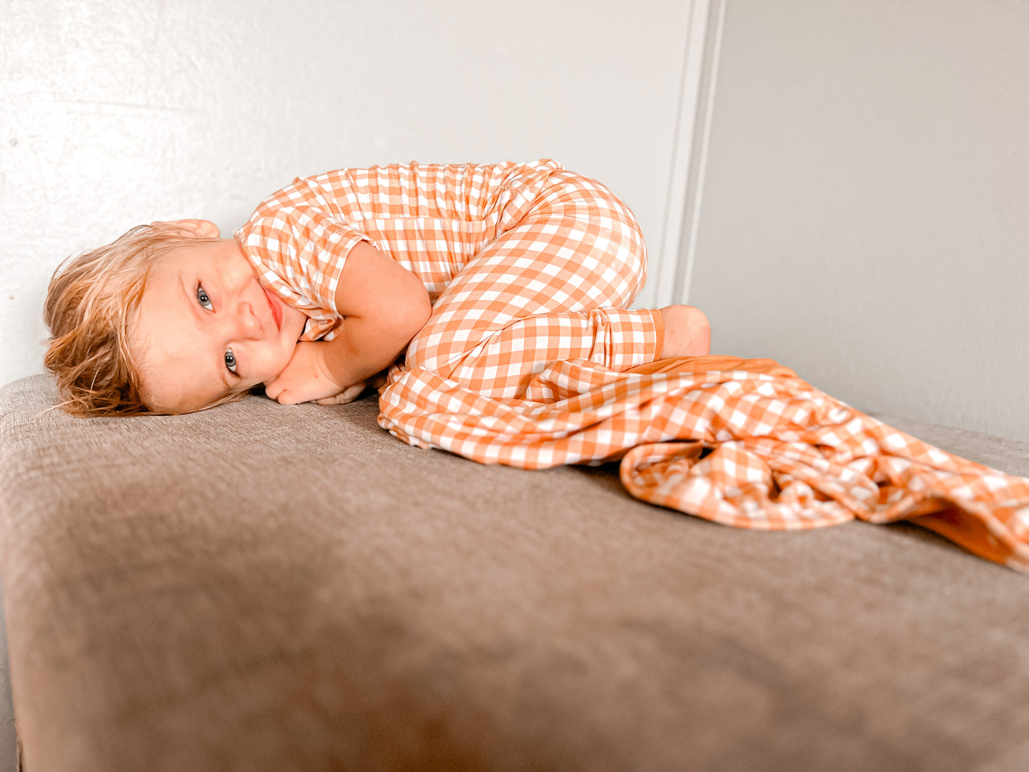 Apricot Double Layered Bamboo Blanket