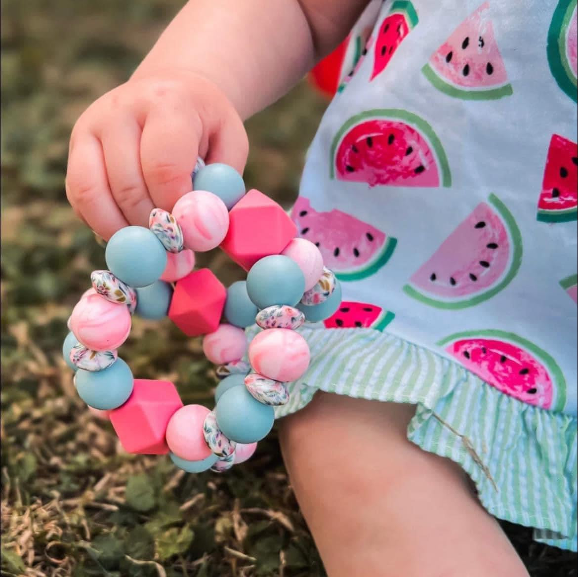 Pink Swirl Floral Lentil Orb