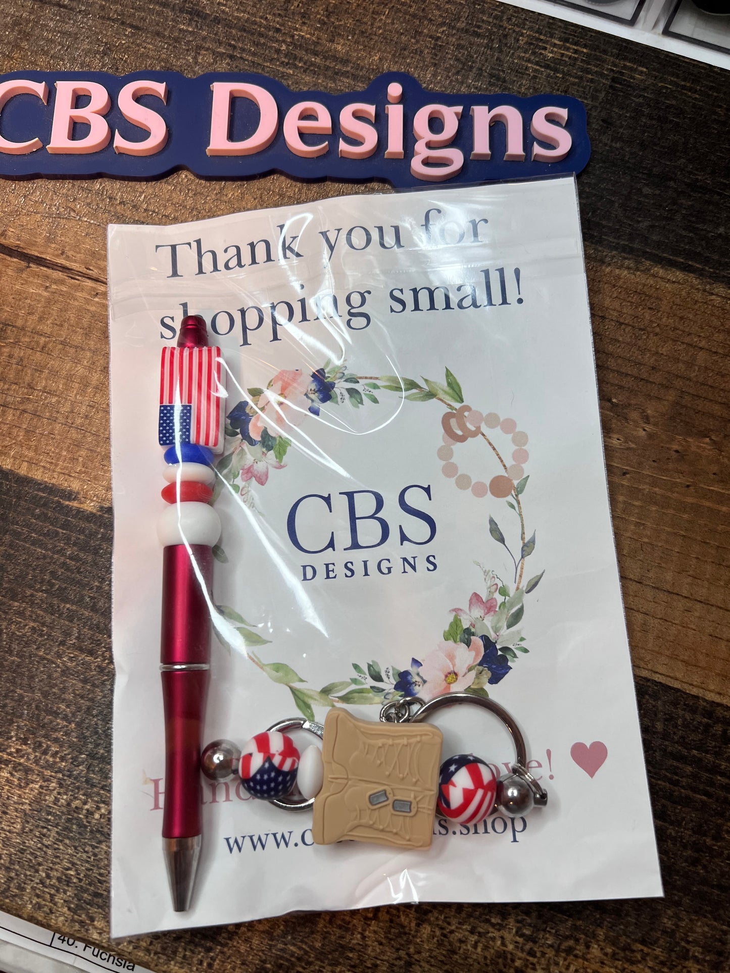 Flag Pen & Keychain Set