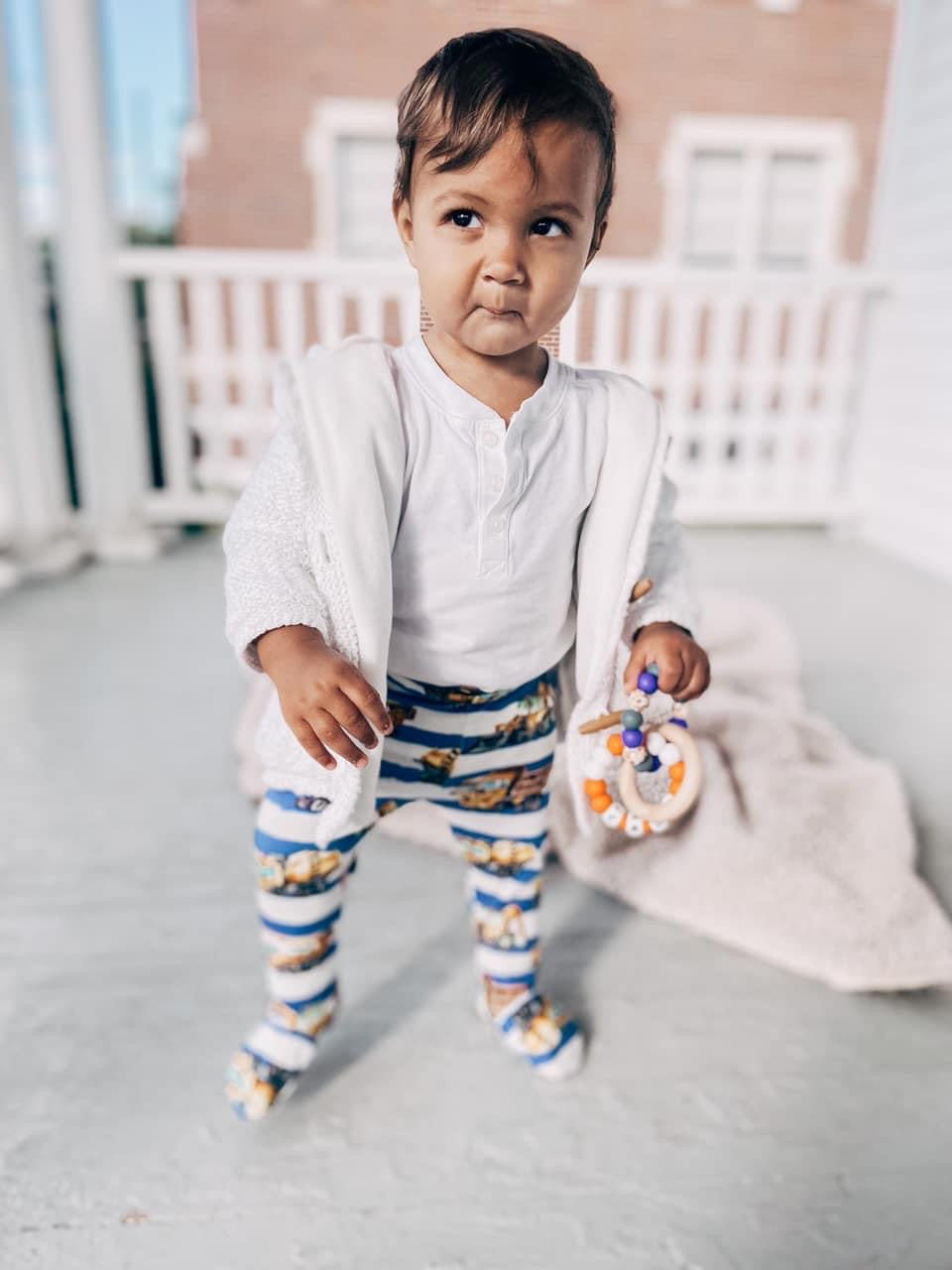 Double Intertwined Teething Ring w/ Wood Ring