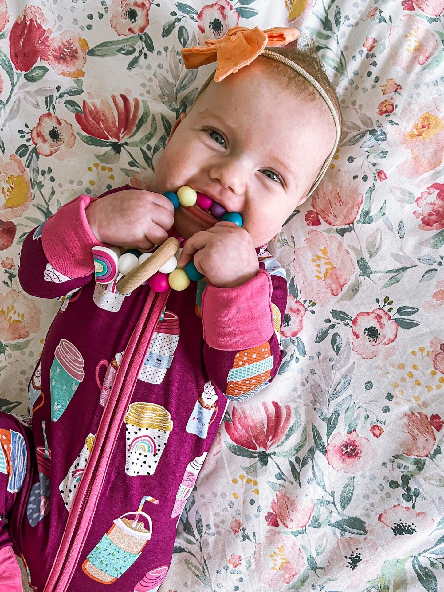 Double Intertwined Teething Ring w/ Wood Ring